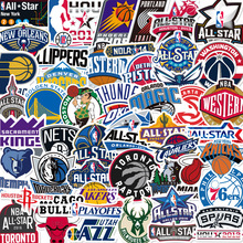 50张NBA球队LOGO贴纸篮球队队标笔记本水杯行李箱防水diy装饰贴纸