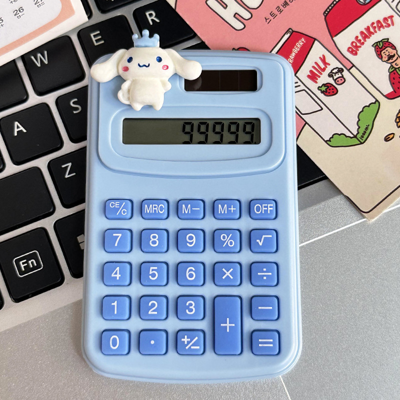 Calculadora de dibujos animados lindo creativo estudiante cultura de oficina producto de alto valor mini computadora portátil al por mayor