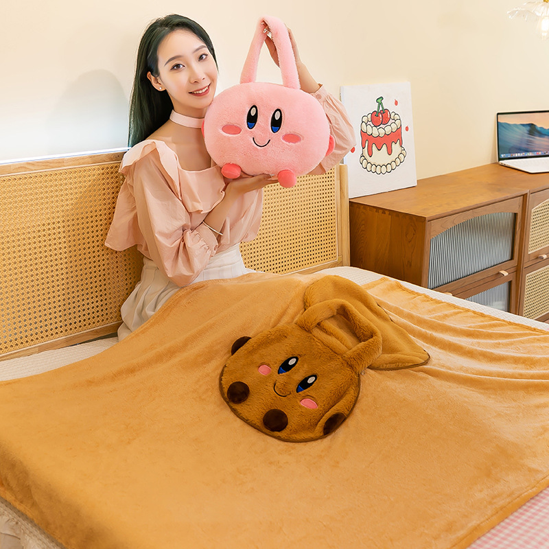 베개 이불 이중 사용 담요 2 대 1 만화 접는 소파 자동차 베개 사무실 낮잠 작은 베개