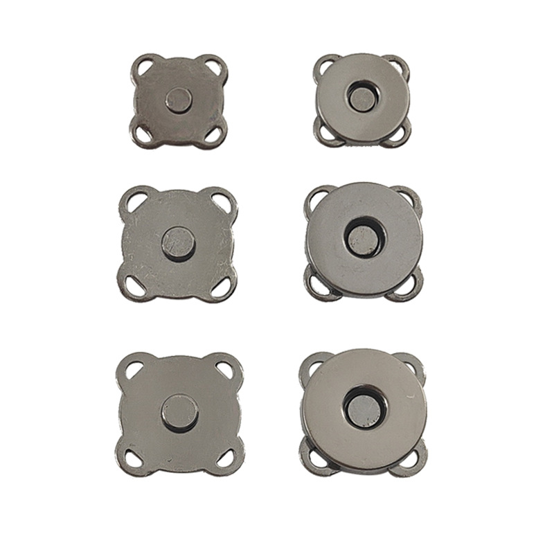 Hebilla magnética de hierro, diseño cosido invisible, tipo madre-hijo, 100 unidades, venta directa de fábrica