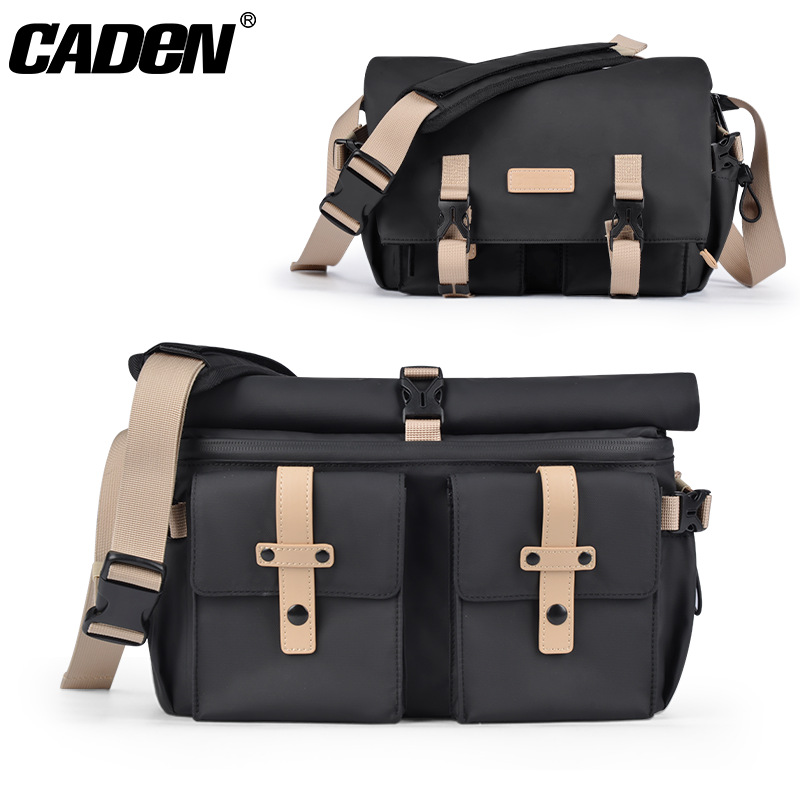 CADeN卡登撞色单肩相机包佳能户外摄影包专业斜挎手提腰包单反包