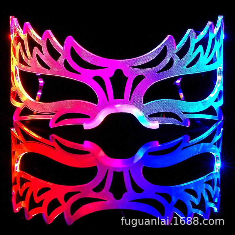 Colorful Led Luminous Glasses Sci-Fi Glasses Christmas Party Bar Disco Technology Glasses Cross-Border Wholesale