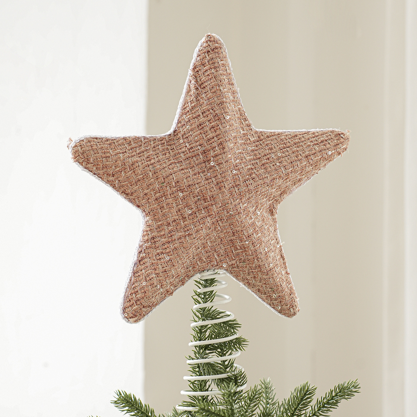 Tela transfronteriza árbol de navidad estrella estrella estrella estrella estrella decoración de la escena de Navidad props