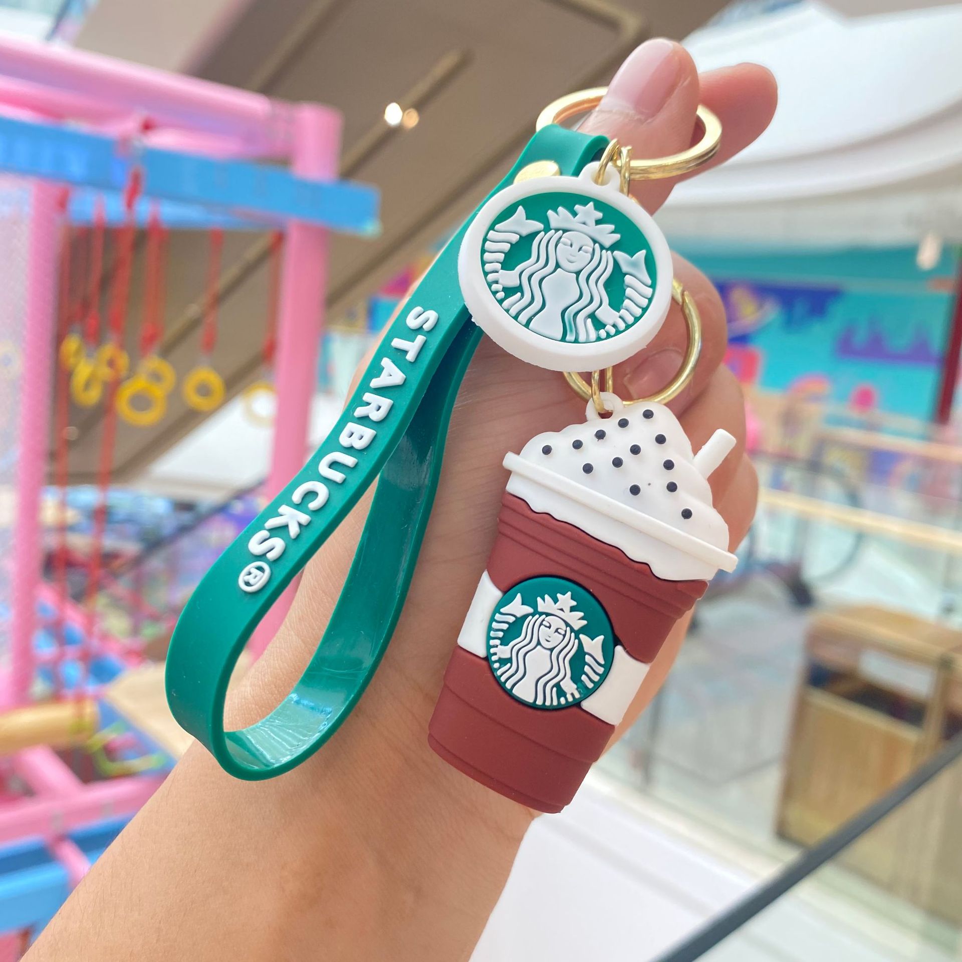 Starbucks leche taza de té llavero creativo helado muñeca mochila colgante ciego caja muñeca pequeño regalo al por mayor