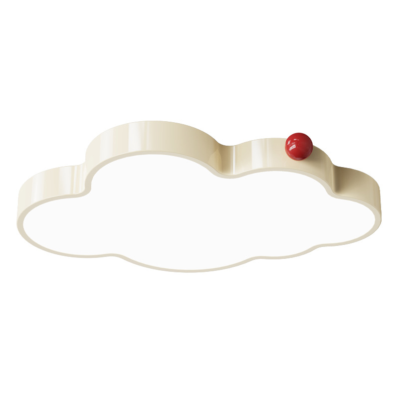 Lámpara de techo de la sala de estar francesa moderna y simple dormitorio crema lámpara de viento habitación de niños luz de nube iluminación principal 412L