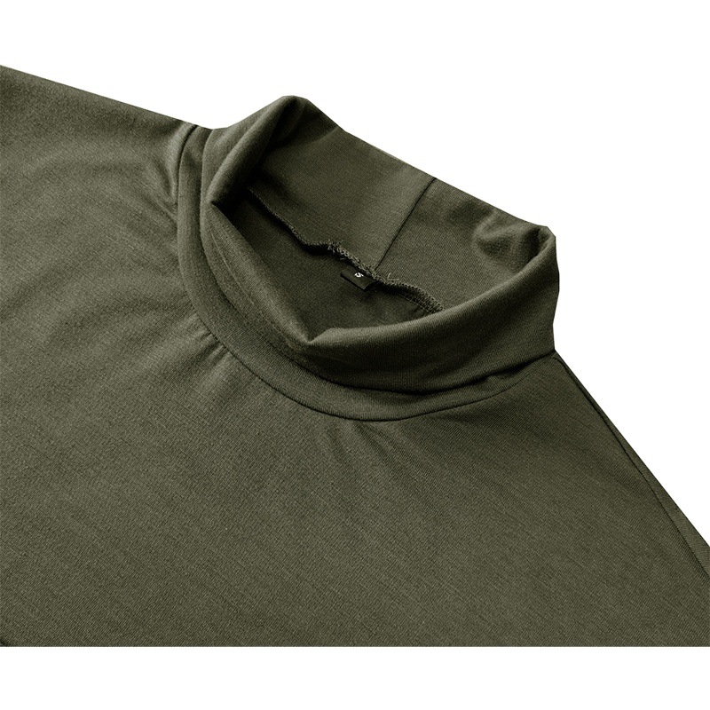 Verano 2023 Amazon turtleneck bottoming hombres de manga corta Camiseta de los hombres Comercio exterior hombres interior superior europeo y americano camiseta de los hombres