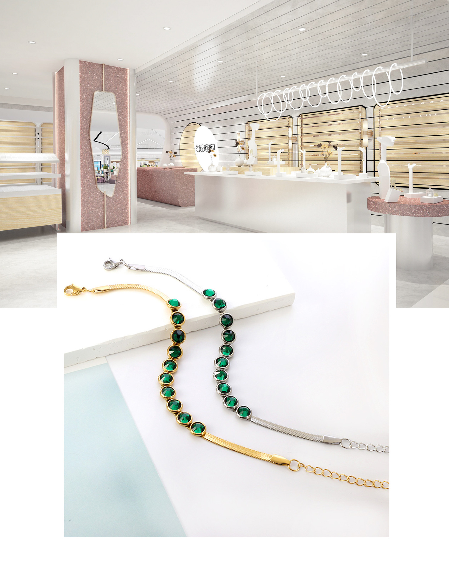 Fashion Eye Stainless Steel Plating Bracelets 1 Piece