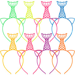 廠家直銷亞馬遜跨境熱賣美人魚發箍兒童塑料頭箍歐美派對飾品