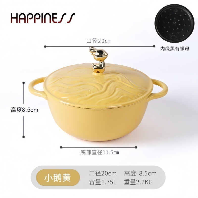 Xiaoxiao feliz 20cm relieve hierro fundido cocina de cocina doméstica cocina de cocina multifuncional cocina de cocina electromagnética universal