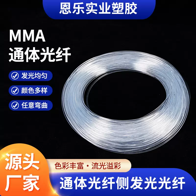 1.5mm2mm3mm照明工程装饰光纤灯户外工程发光树用MMA材质通体光纤