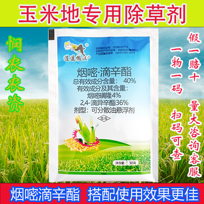 玉米田除草剂苗后用烟嘧磺隆2-4滴异辛酯一年生杂草苞米地除草剂