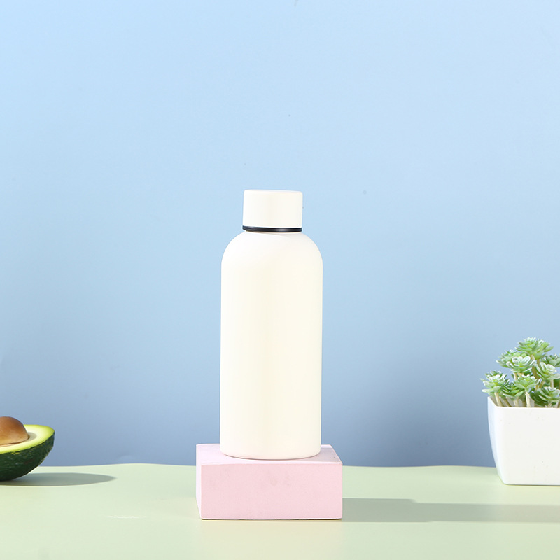 304 botella de coque de acero inoxidable taza de vacío pintura de goma deportes al aire libre hervidor de agua engrosada de doble capa taza de agua al por mayor