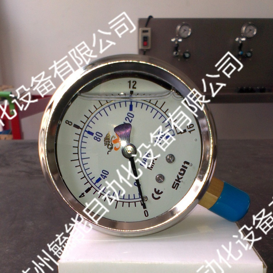 协钢压力表Z1/4即插即用8BAR充液型油压表