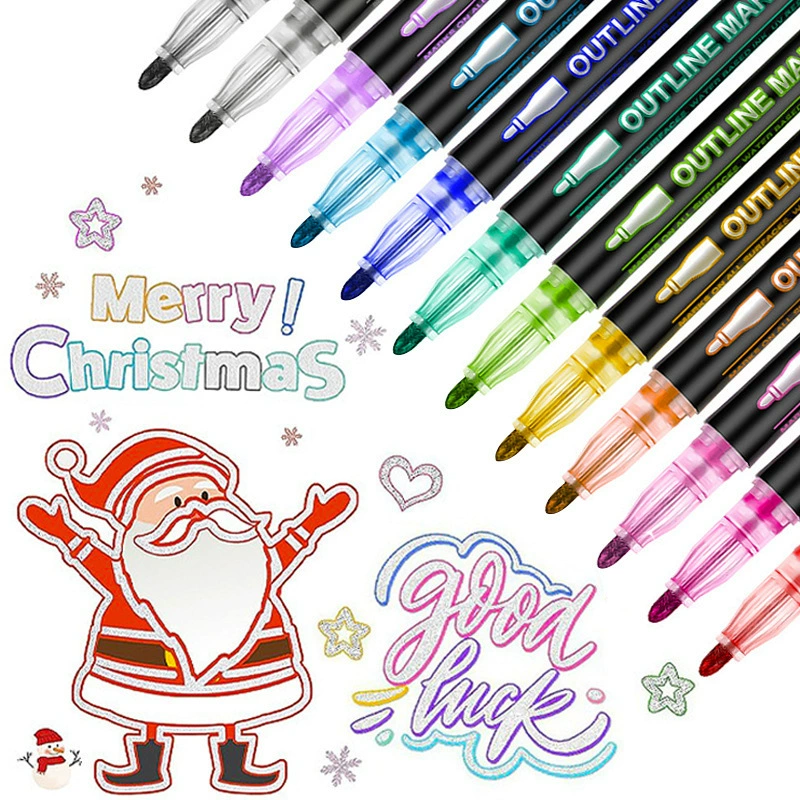 Christmas fluorescence postcard, 48 colors, DIY