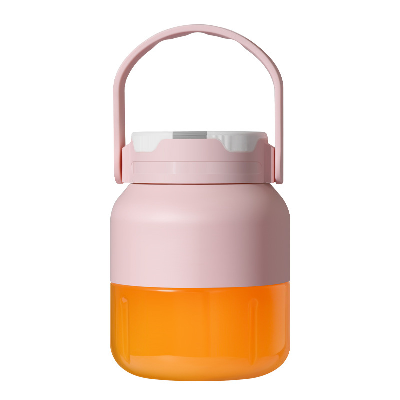 Máquina de exprimiento de jugo doméstico portátil automático de jugo de fruta fresca de gran capacidad frita taza de jugo barril personalizado