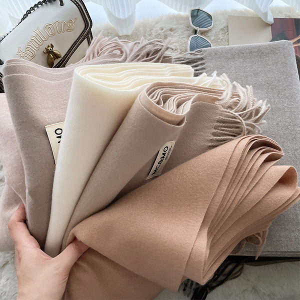 Cashmere solid color scarf