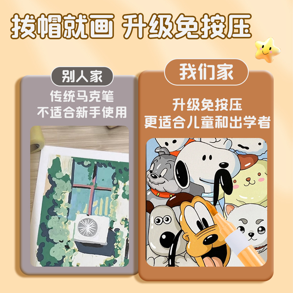 Caja de bolígrafo de acrílico marcador de color blando para estudiantes y niños con bolígrafo de acuarela plegable opaco pincel lavable con agua