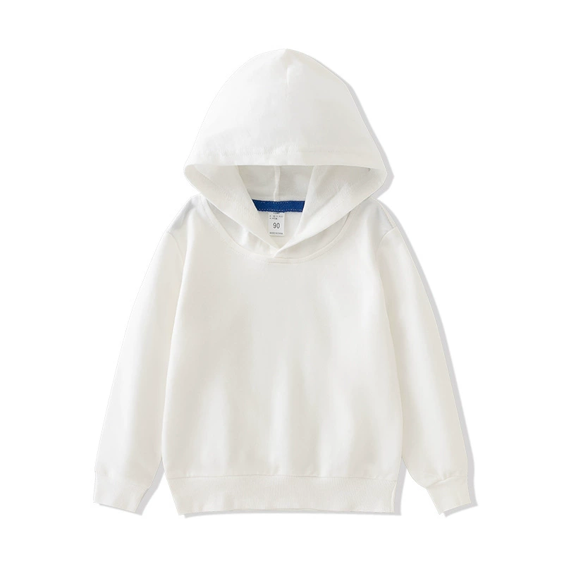 Индивидуальный Детский свитер с капюшоном из чистого хлопка, простой однотонный пуловер с капюшоном, весна и осень, новая школьная деятельность, культура