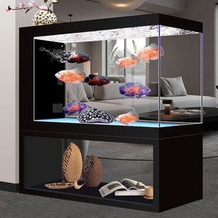 Fish Tank Desktop Ultra-White Glass Living Room Household Small and Medium-Sized Landscaping New Household Side Filter Water-Change-Free Aquarium