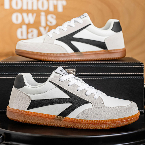 Men's skate shoes, new high-street niche skateboard shoes, platform bread shoes, men's fashionable all-match men's board shoes