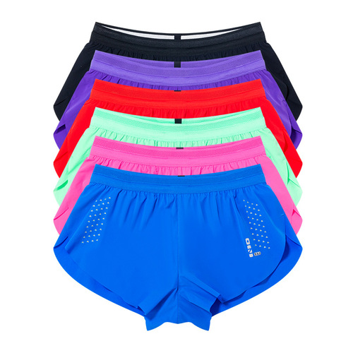 Zero-Resistance Marathon Three-Part Running Shorts for Men and Women, Track Training, Quick-Drying, Loose, Anti-Bleeding, Fitness Sports Pants