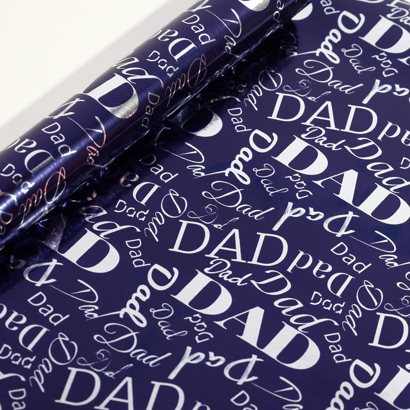 Papel de Regalo para el Día del Padre, Día de la Madre, San Valentín, Cumpleaños, Rollo de Papel de Regalo de Gran Tamaño