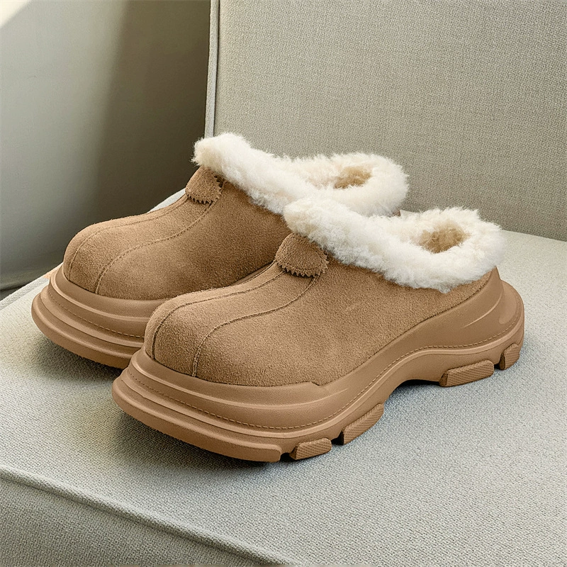Теплые сапоги Baotou с толстой подошвой для женщин, сапоги Birkenstock на липучке, широкие носки для пар, хлопковые ботинки, обувь для мужчин от холода