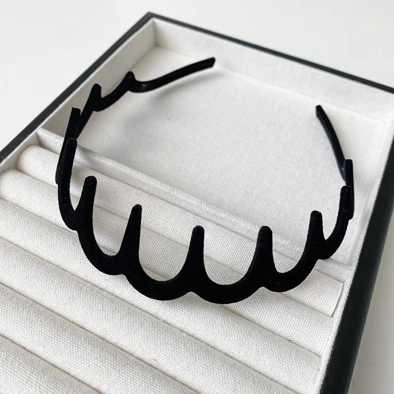 Otoño y invierno Meilade coreano retro estricto esponja cabeza de banda nueva variedad de terciopelo alto cráneo ancho banda de cabello mayorista