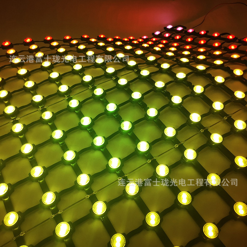 LED flexible grid screen Building curtain wall grid screen city lighting display outdoor windproof and rainproof ultra light