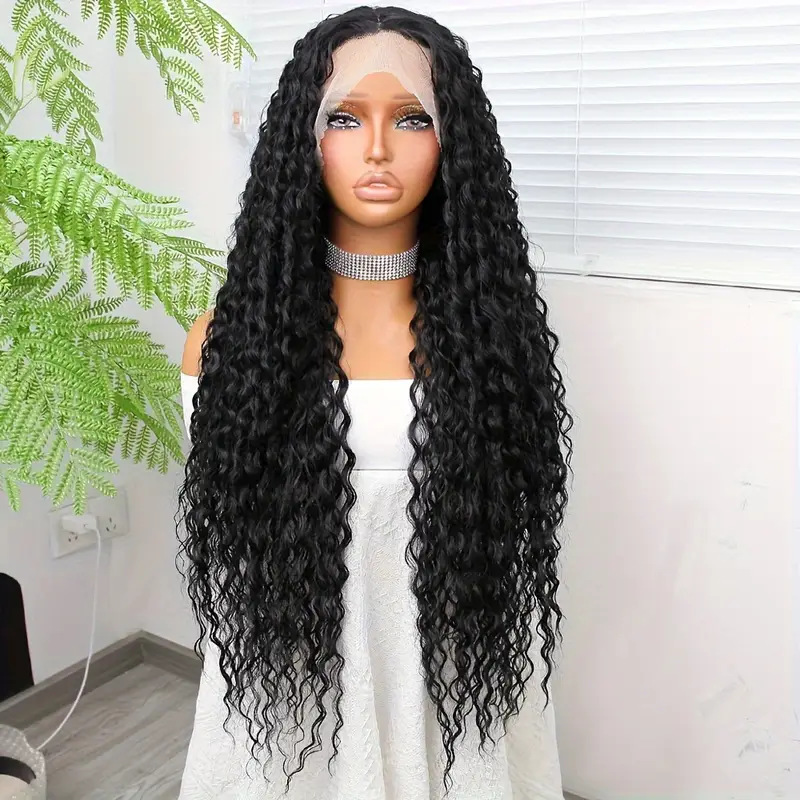 Comercio exterior transfronterizo TEMU venta caliente Europa y los Estados Unidos damas flojas cabello largo rizado fibra química toque de cabello africano pequeño fabricante al por mayor