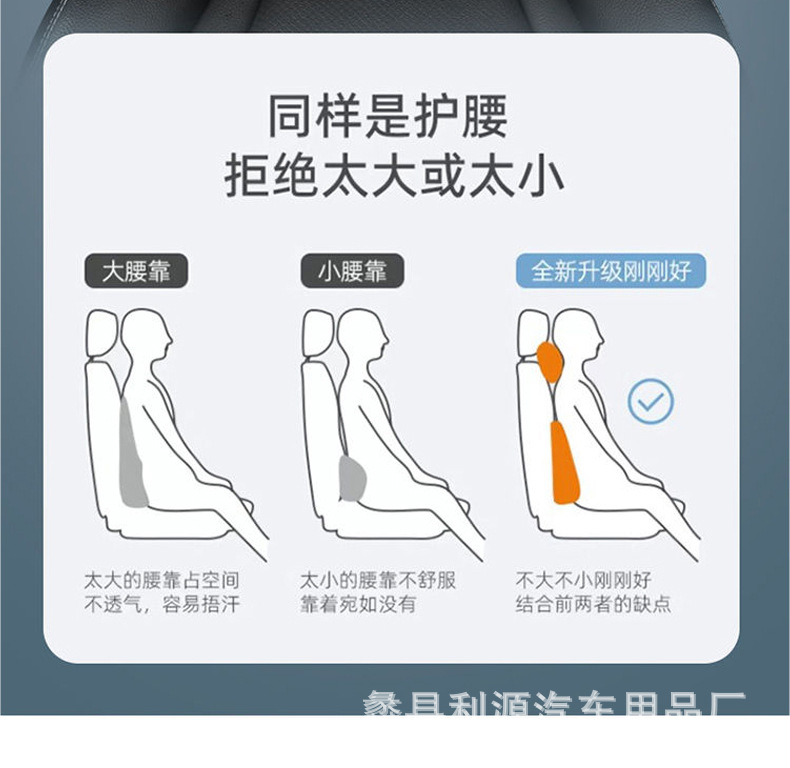 Cross-Border Wholesale Car Headrest and Lumbar Support Set, Office Long-Sitting Lumbar Support Pillow, Car Shoulder and Neck Support Cushion