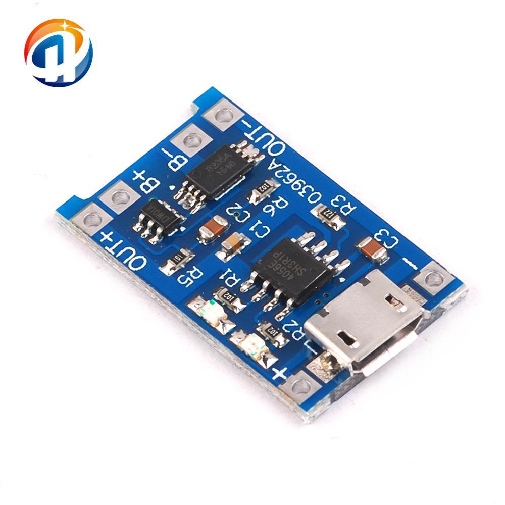 MicroUSB 18650锂电池保护3.7v 3.6v 4.2v锂电池充电板1A 过冲过