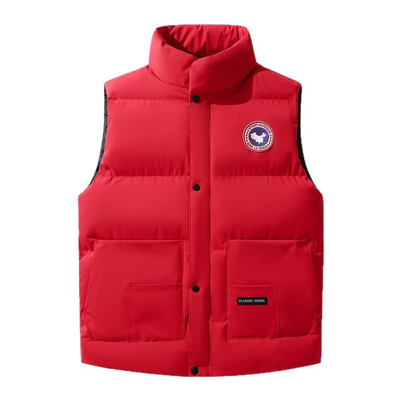 Chaleco de algodón con plumón para hombre, estilo coreano, holgado, moderno, grueso, para otoño e invierno