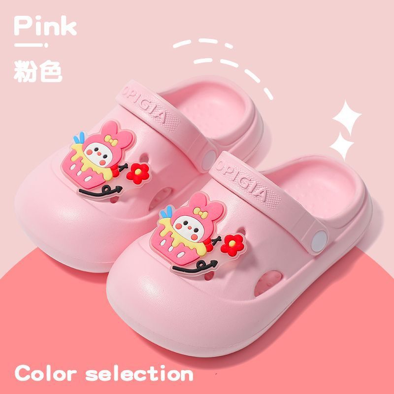 Flower Rabbit-Pink [업그레이드된 EVA, 가볍고 편안하며 미끄럼 방지]