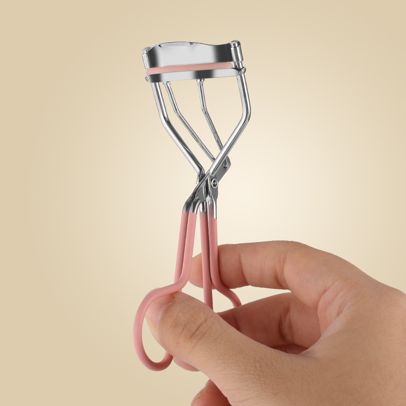 Rizador de pestañas con mango de plástico y caucho verde rizador de pestañas de flor de sol rizador natural portátil y duradero rizador de pestañas de acero inoxidable