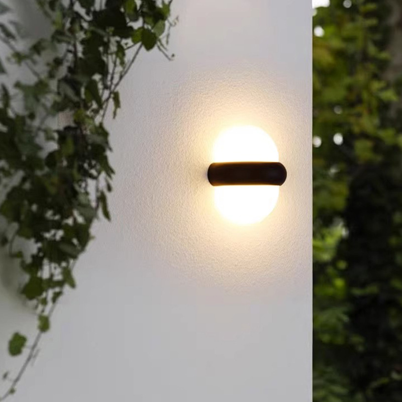 LED户外防水壁灯简约现代方形别墅外墙庭院过道室内双头上下壁灯|undefined