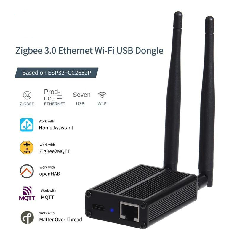 Cc2652P USB Dongle Supports Zigbee/Thread Hub 2Mqtt Ha Smart Wifi Gateway
