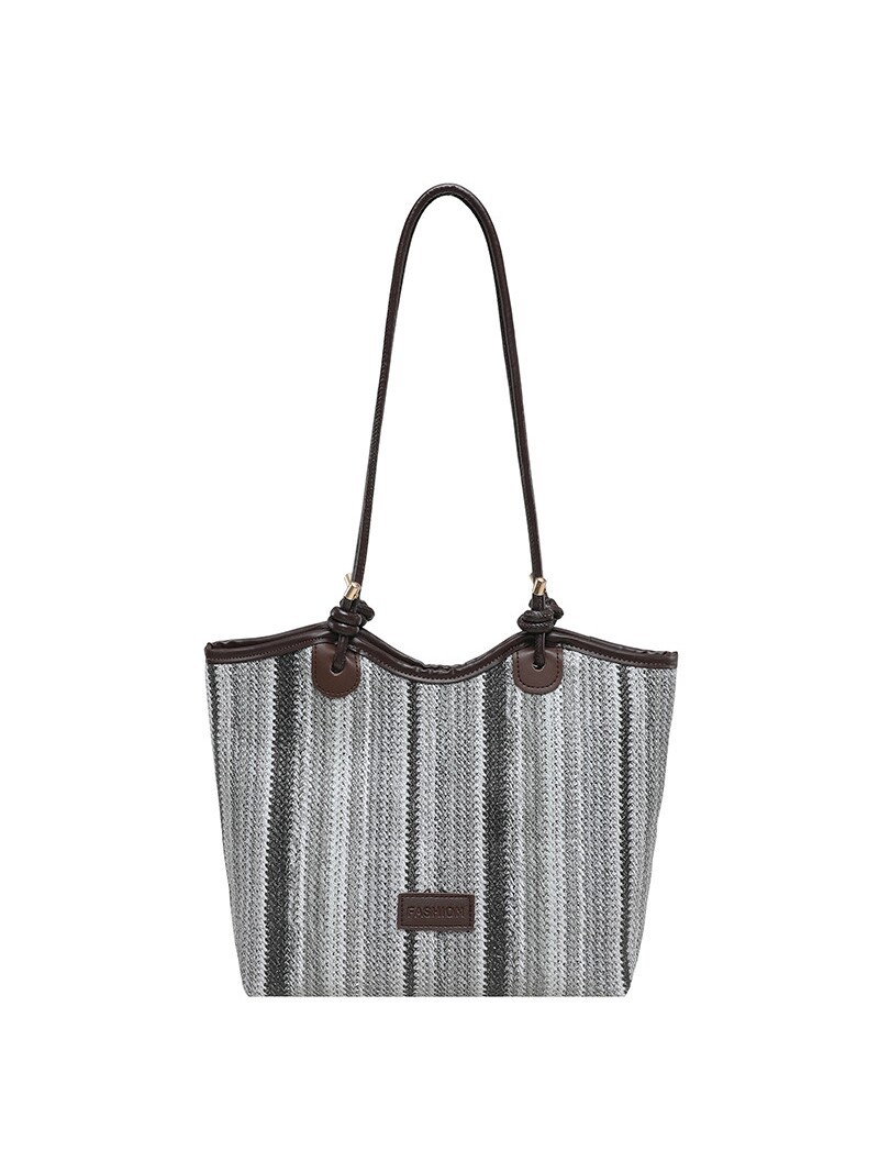 2026 nueva bolsa de tejido para mujeres de gran capacidad de viaje bolso de hombro portátil a rayas de moda bolso de mochila