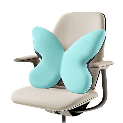 Car Lumbar Support Pillow, Waist support - butterfly-lumbar-support-mint-green-butterfly-shaped-double-protection-deeply-releasing-back-pressure-423413
