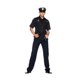万圣节帅气男装成人表演服 cosplay美国警察装扮化装舞台表演出服