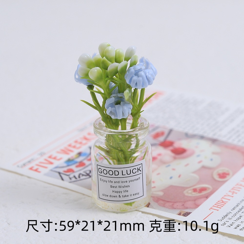 입체적인 야광 꽃병 - 대형 블루