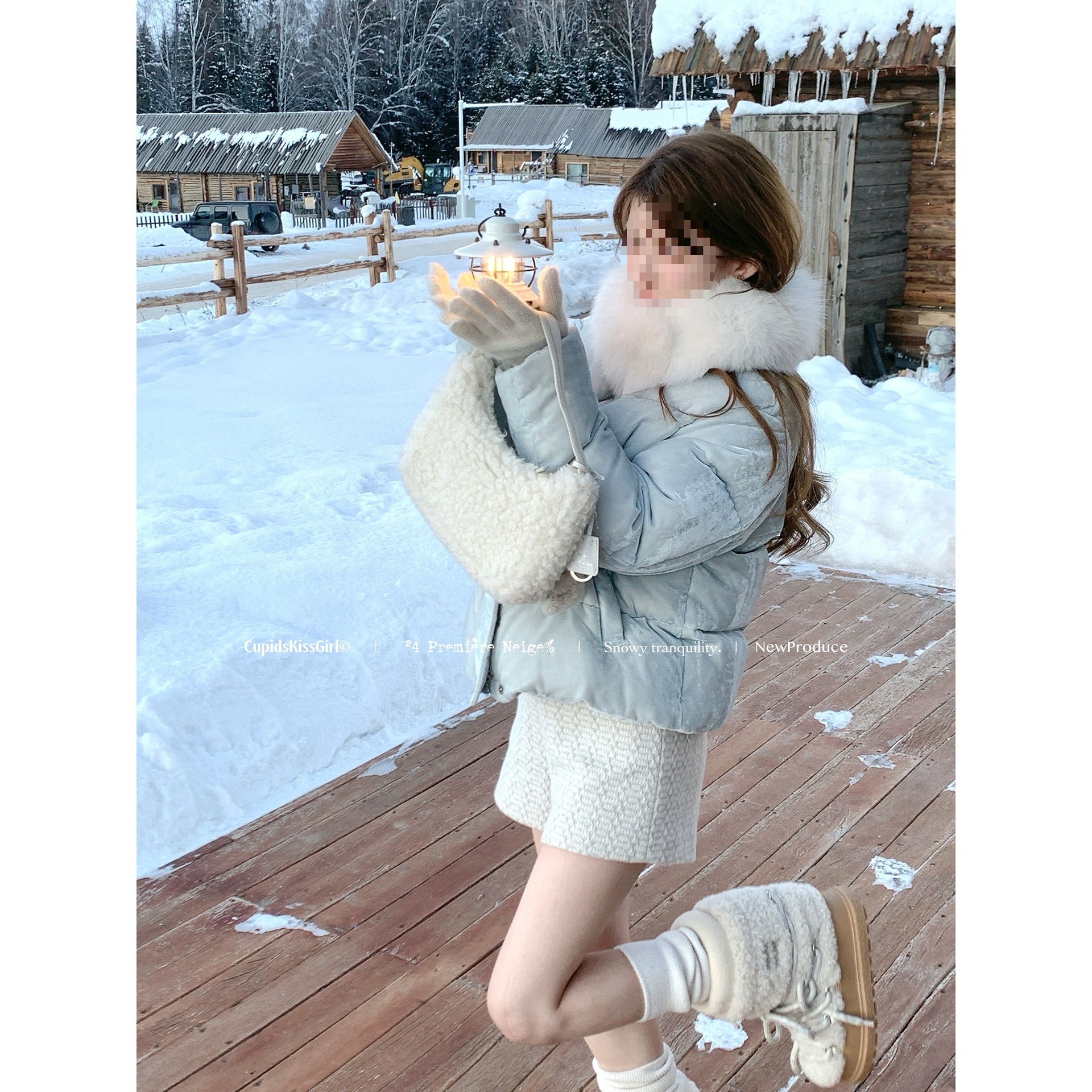 csk丘比特 “心太软Demure” 立领磨毛保暖新国标90白鸭绒羽绒服