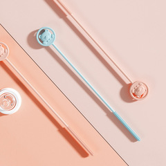 Straw brush, bottle cleaning brush, slender silicone small brush for cleaning straws, straw cup brush set, thick and long hair