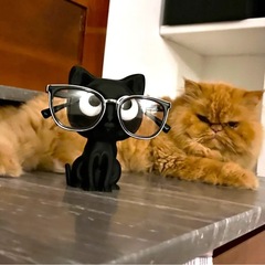 国境を越えた新製品Cat-shaped glases frames猫造形眼鏡フレーム置物眼鏡展示棚