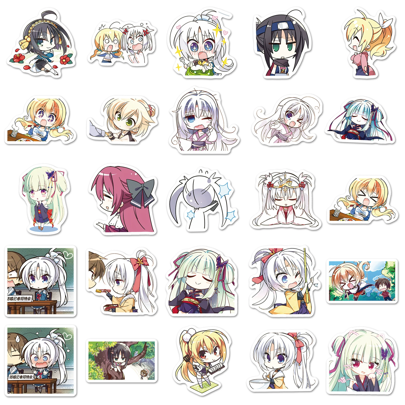 53 Qianlian Wanhua Stickers Beautiful Girl Game DIY Handbook Material Kawaii Waterproof Stationery Stickers Wholesale