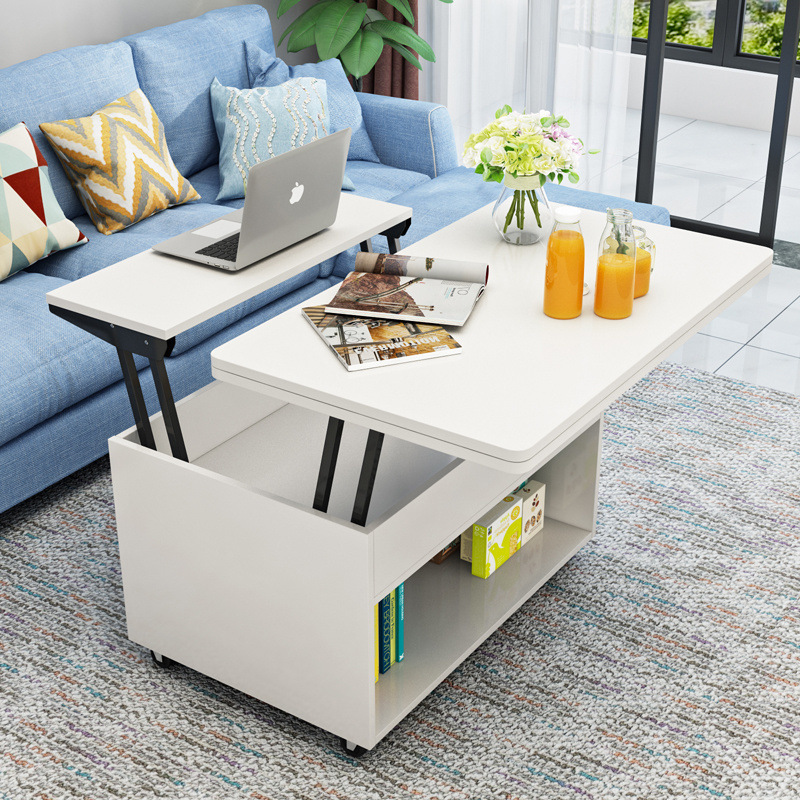 Mesa de té alta multifuncional plegable elevación tabla de comedor de doble propósito tabla de comedor retráctil simple tipo hogar pequeño