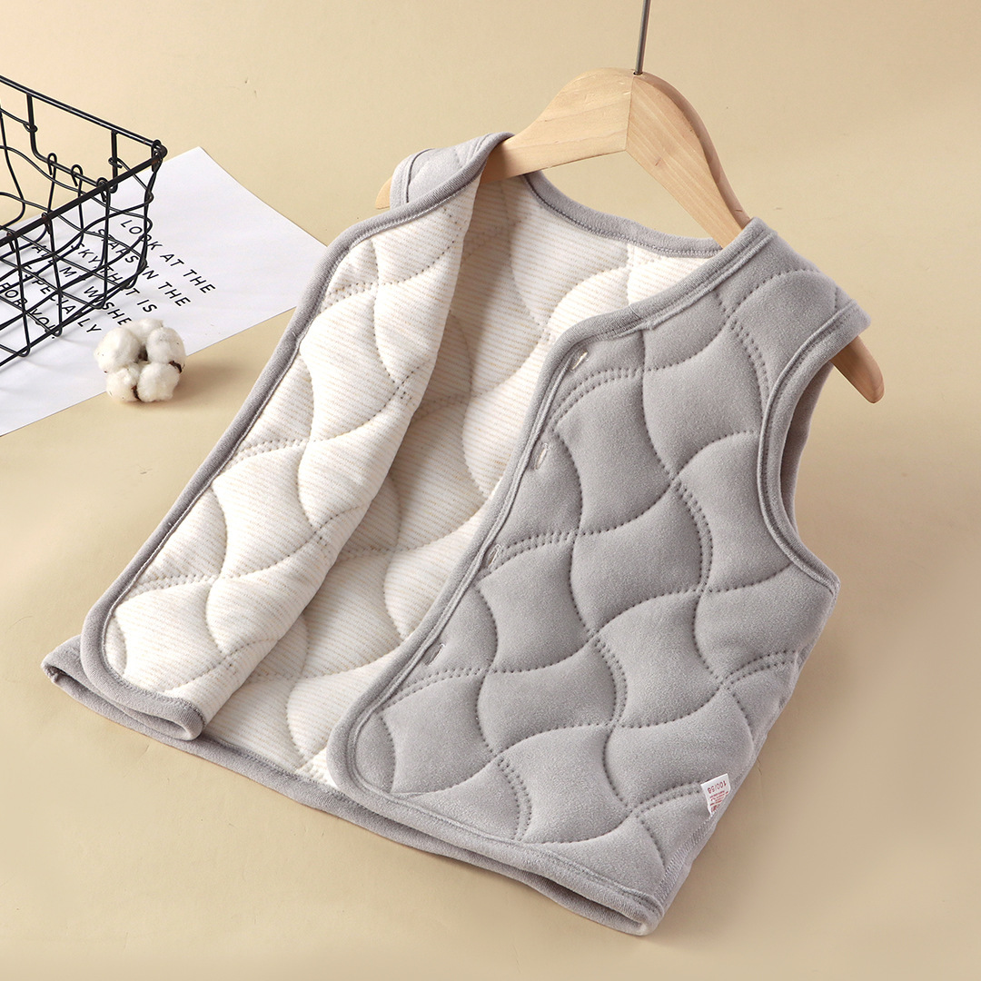 Chaleco de invierno para niños caliente de otoño y invierno de terciopelo para estudiantes de invierno con uniformes escolares de invierno de algodón para niños con chaleco de invierno grueso