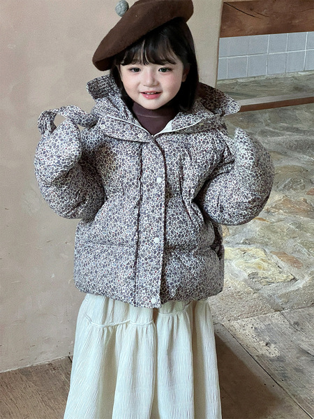 Winter velvet children's demi-season down jacket