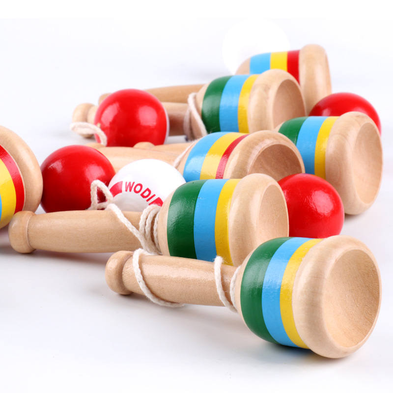 Beginner Kendama Skills Cup Ball Hand-Eye Coordination Toy Traditional Game Competition Item for Children
