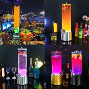 Luminous Wine Cannon Bar Special 3L Beer Barrel Tap Small Wine Barrel coke Barrel Draft Beer Wine Cannon Net Popular Draft Beer Barrel